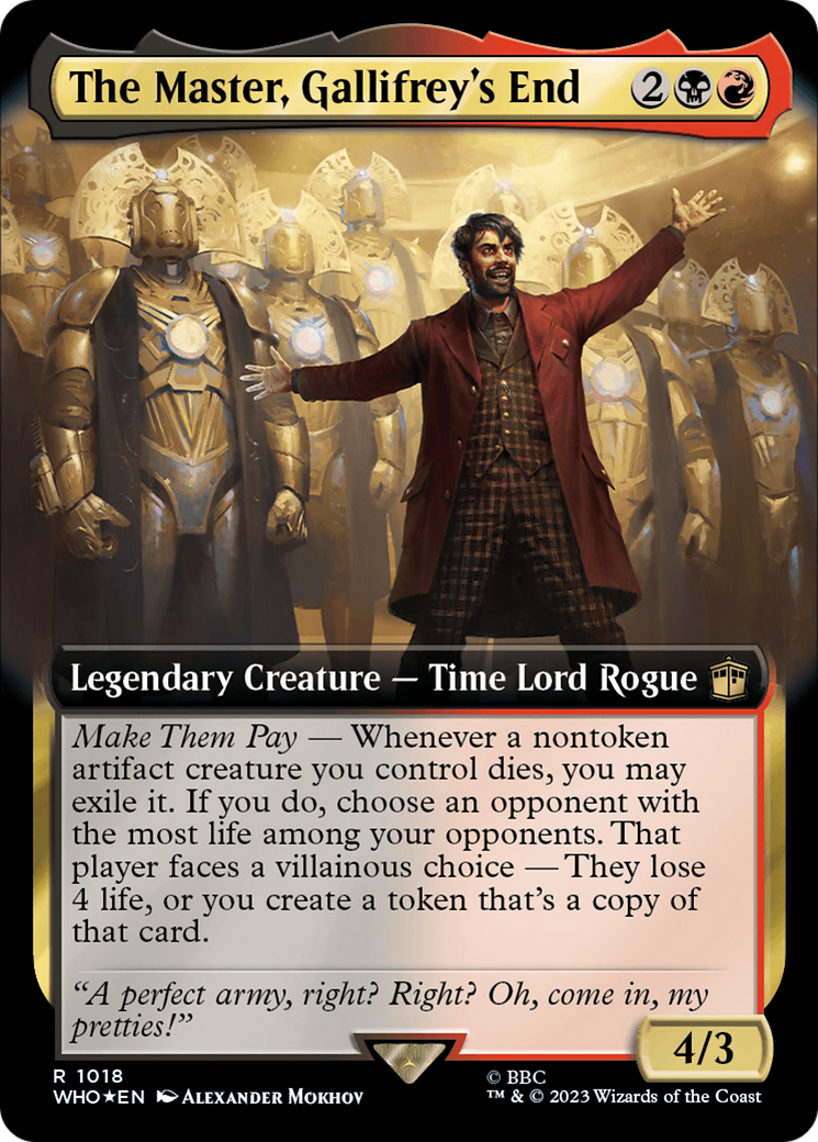 {R} The Master, Gallifrey's End (Extended Art) (Surge Foil) [Doctor Who][WHO 1018]