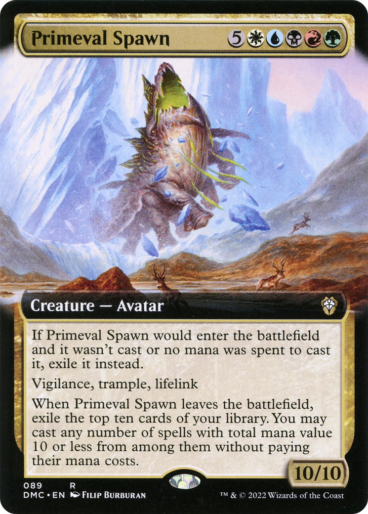 {R} Primeval Spawn (Extended Art) [Dominaria United Commander][DMC 089]
