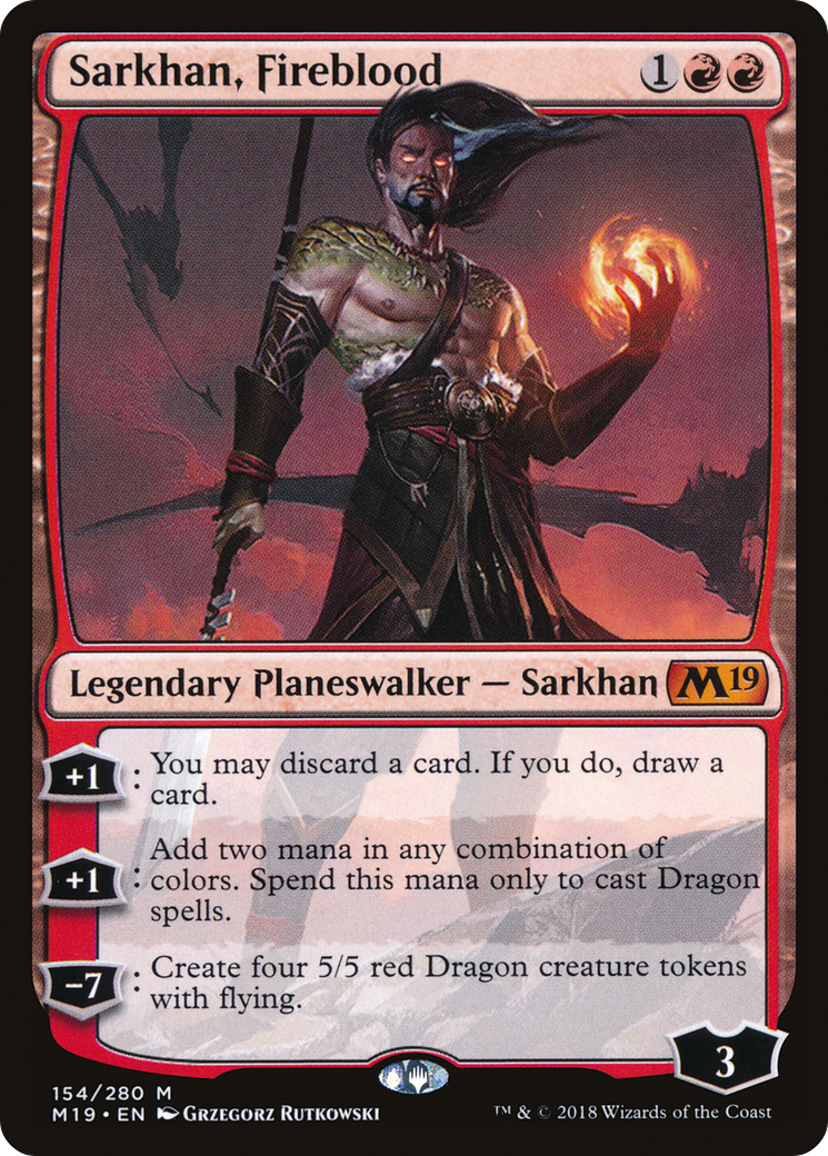 {R} Sarkhan, Fireblood [Core Set 2019][M19 154] - Misty Mountain Games