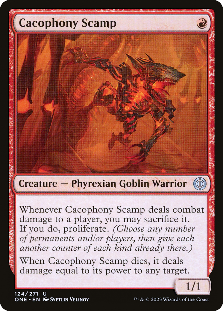 {C} Cacophony Scamp [Phyrexia: All Will Be One][ONE 124]