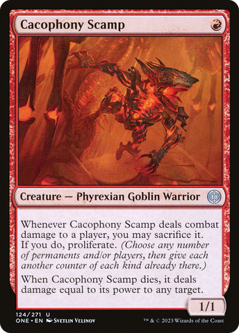 {C} Cacophony Scamp [Phyrexia: All Will Be One][ONE 124]