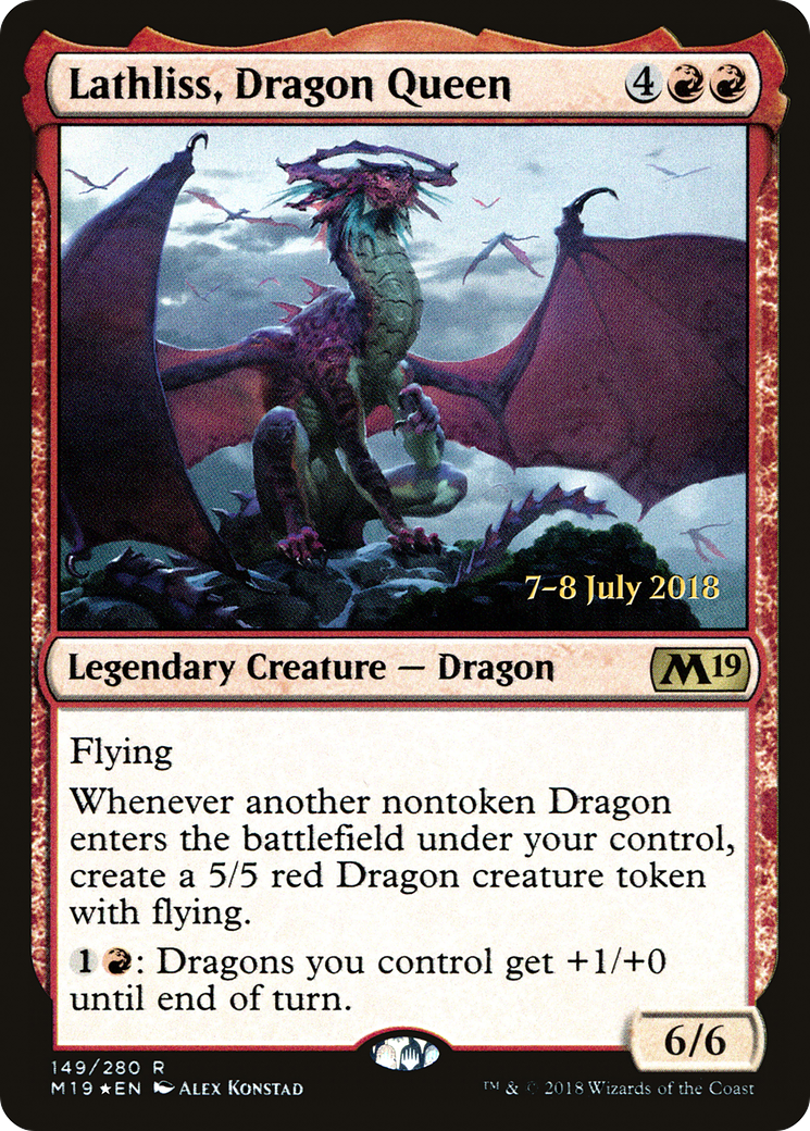 {R} Lathliss, Dragon Queen [Core Set 2019 Prerelease Promos][PR M19 149]