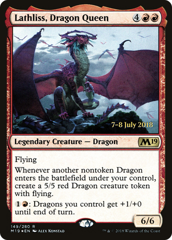 {R} Lathliss, Dragon Queen [Core Set 2019 Prerelease Promos][PR M19 149]