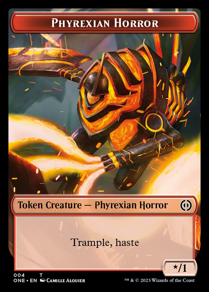 {T} Phyrexian Mite (011) // Phyrexian Horror (004) Double-Sided Token [Phyrexia: All Will Be One Tokens][TONE 11//4]