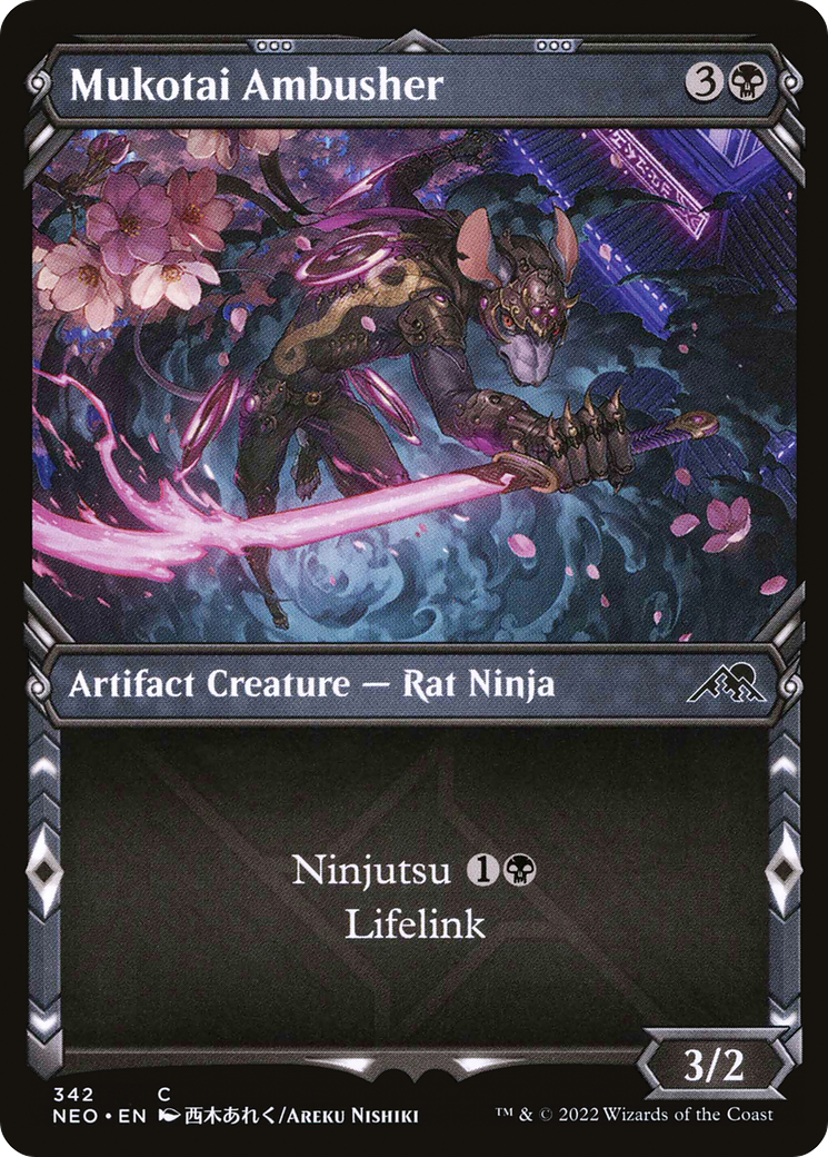 {C} Mukotai Ambusher (Showcase Ninja) [Kamigawa: Neon Dynasty][NEO 342]