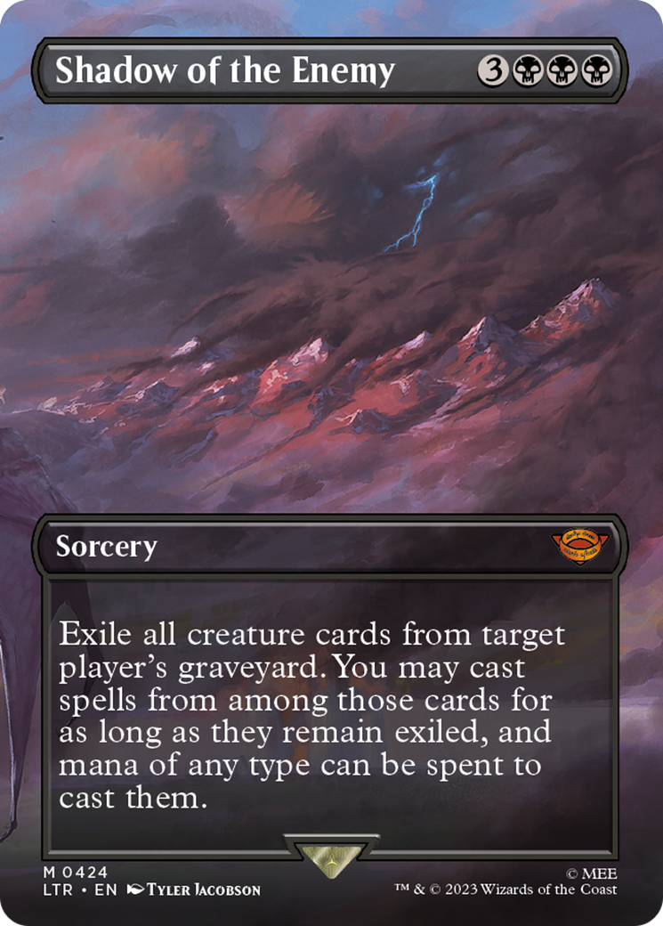 {R} Shadow of the Enemy (Borderless Alternate Art) [The Lord of the Rings: Tales of Middle-Earth][LTR 424]