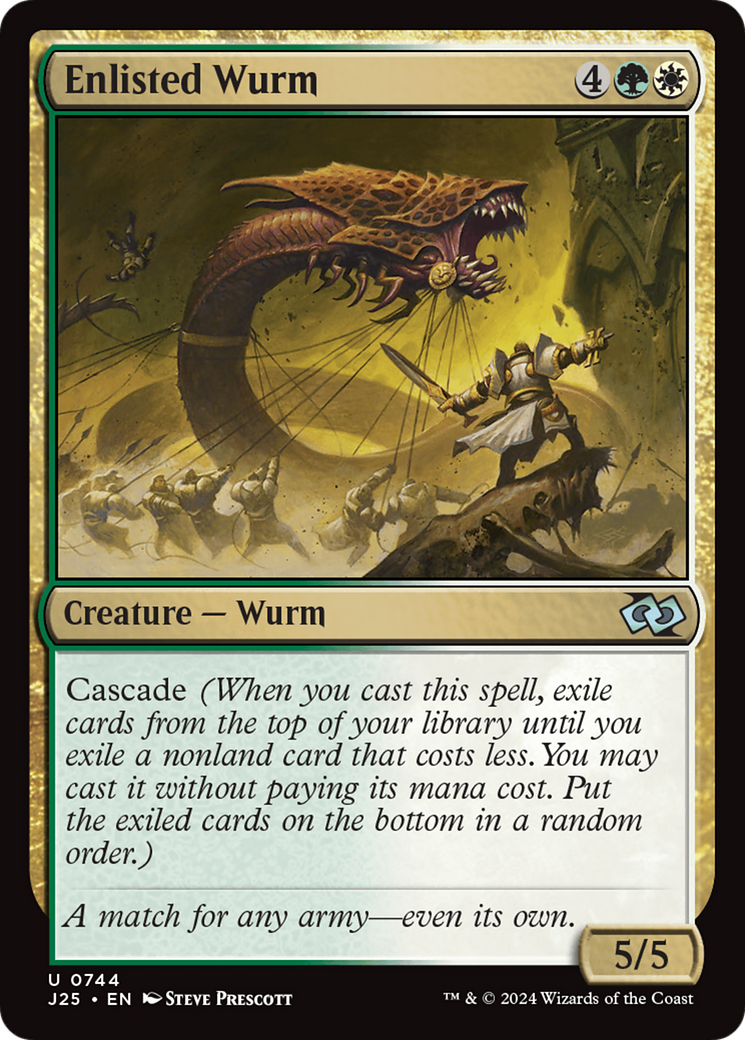 {C} Enlisted Wurm [Foundations Jumpstart][J25 744]