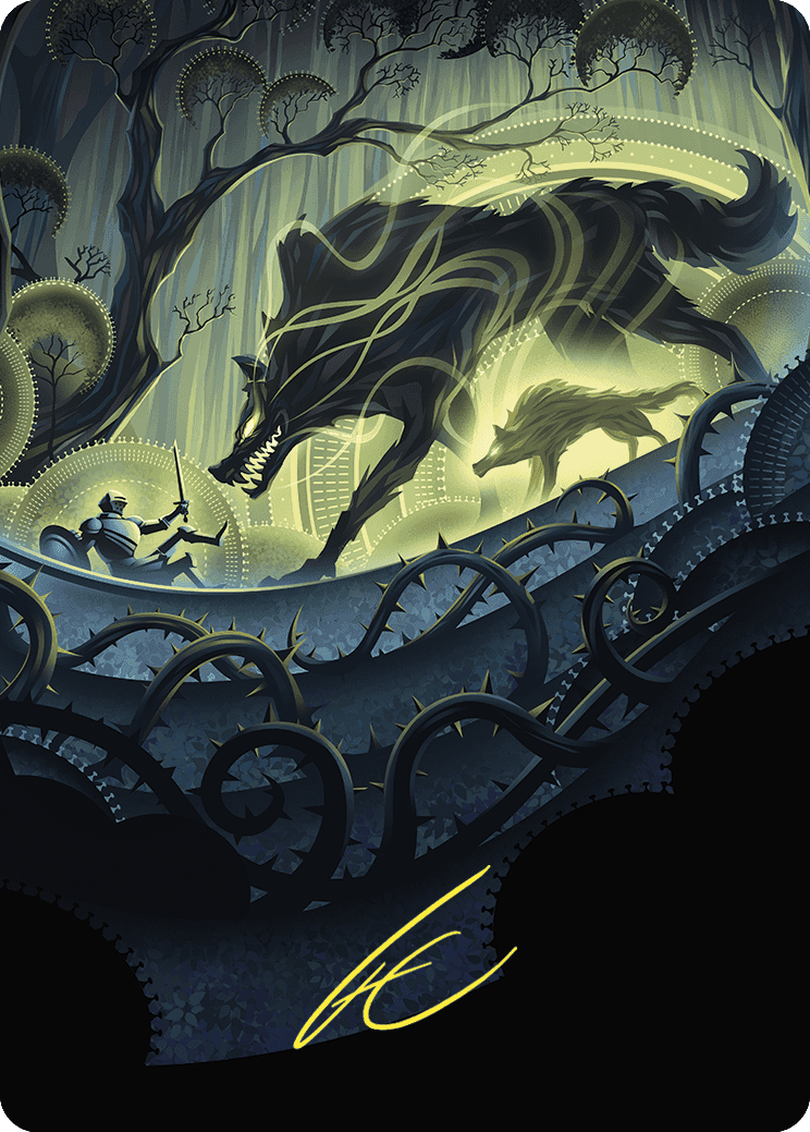 {A} Unnatural Growth Art Card (Gold-Stamped Signature) [Wilds of Eldraine Art Series][GS AWOE 075]