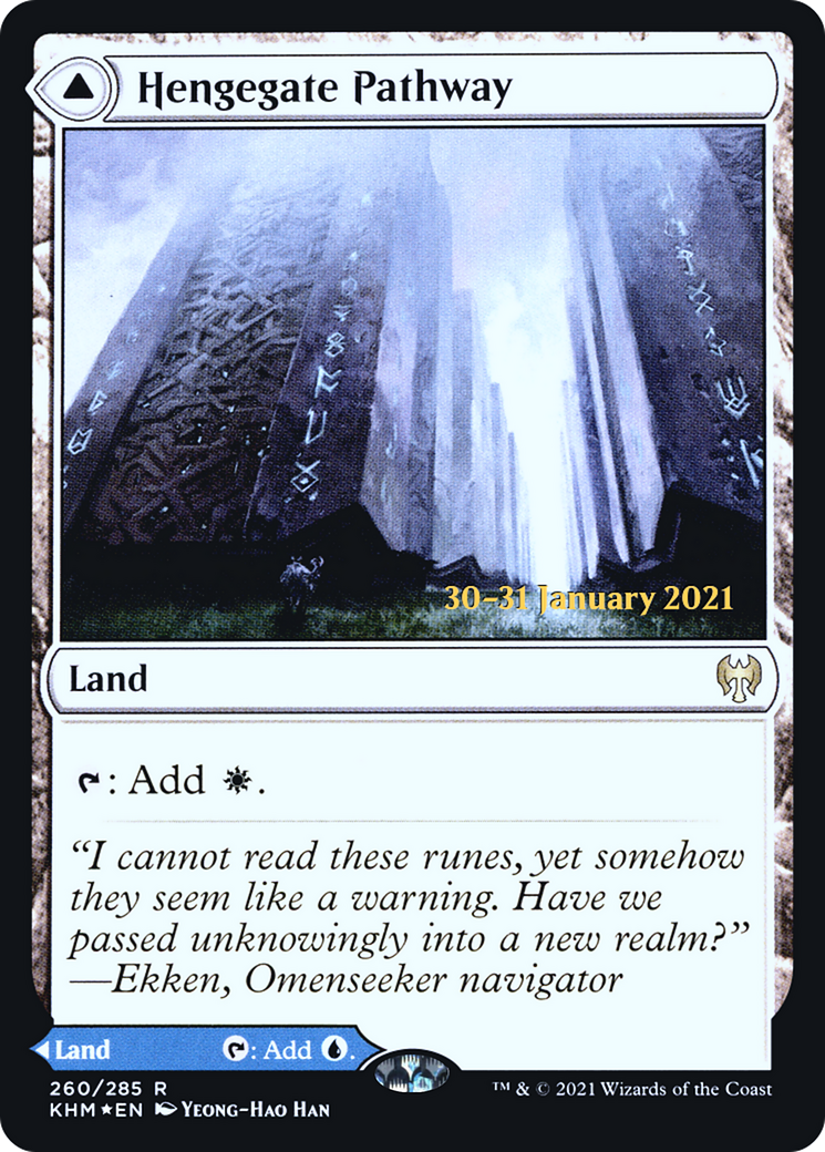 {R} Hengegate Pathway // Mistgate Pathway [Kaldheim Prerelease Promos][PR KHM 260]