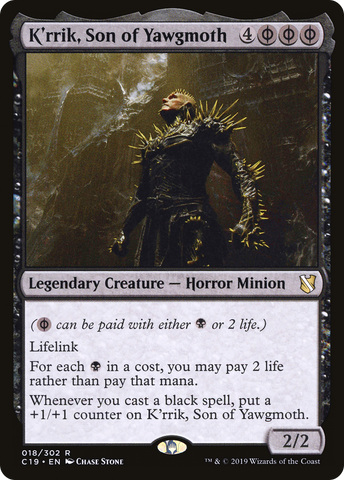 {R} K'rrik, Son of Yawgmoth [Commander 2019][C19 018]