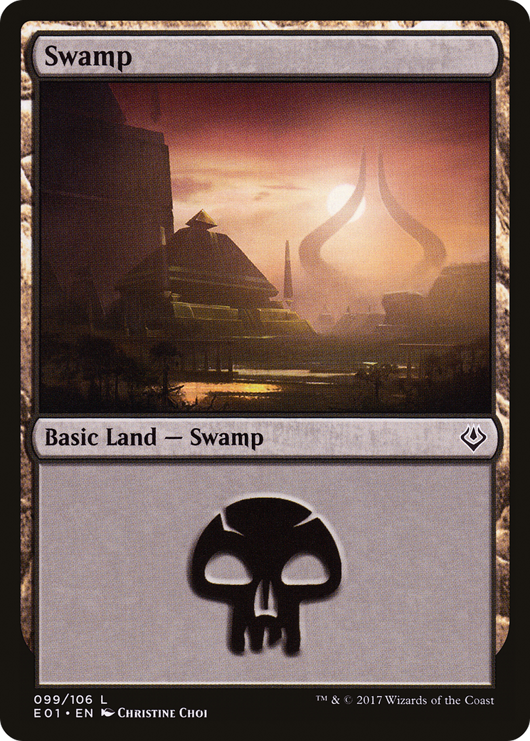 {B}[E01 099] Swamp (99) [Archenemy: Nicol Bolas]
