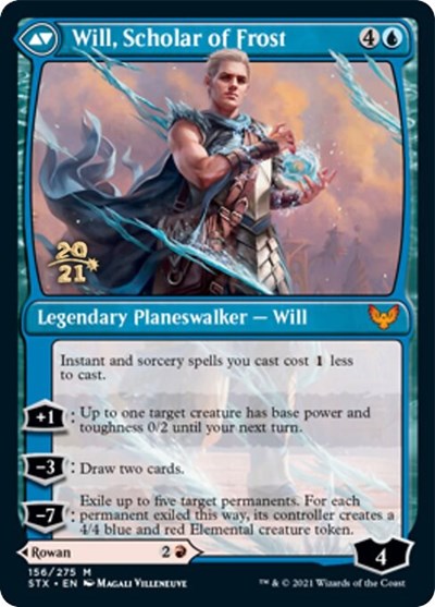 {R} Rowan, Scholar of Sparks // Will, Scholar of Frost [Strixhaven: School of Mages Prerelease Promos][PR STX 156]