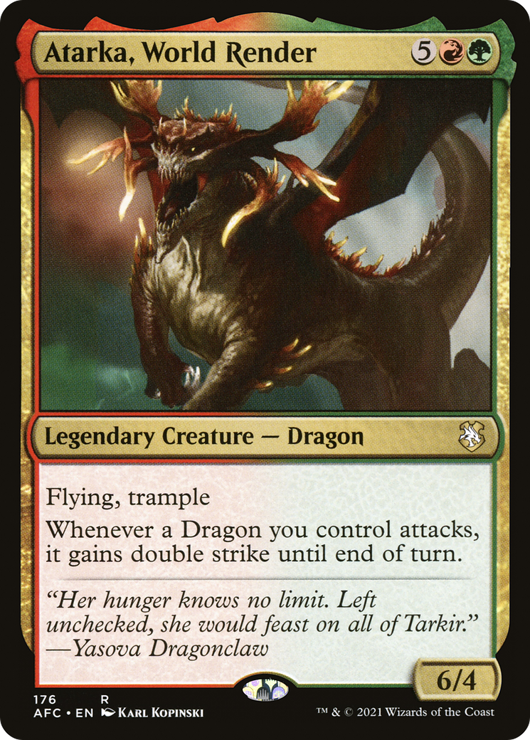 {R} Atarka, World Render [Dungeons & Dragons: Adventures in the Forgotten Realms Commander][AFC 176]