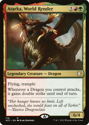 {R} Atarka, World Render [Dungeons & Dragons: Adventures in the Forgotten Realms Commander][AFC 176]