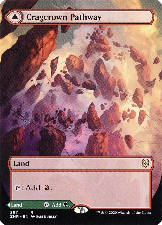 {R} Cragcrown Pathway // Timbercrown Pathway (Borderless Alternate Art) [Zendikar Rising][ZNR 287]