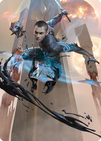 {A} Kaito, Dancing Shadow Art Card [Phyrexia: All Will Be One Art Series][AONE 048]
