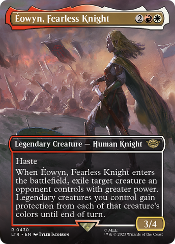 {R} Eowyn, Fearless Knight (Borderless Alternate Art) [The Lord of the Rings: Tales of Middle-Earth][LTR 430]