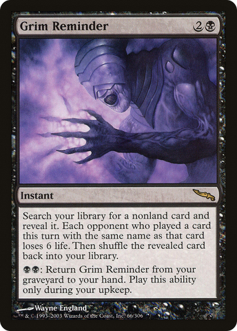 {R} Grim Reminder [Mirrodin][MRD 066]