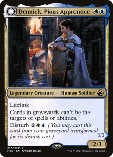 {R} Dennick, Pious Apprentice // Dennick, Pious Apparition [Innistrad: Midnight Hunt][MID 217]