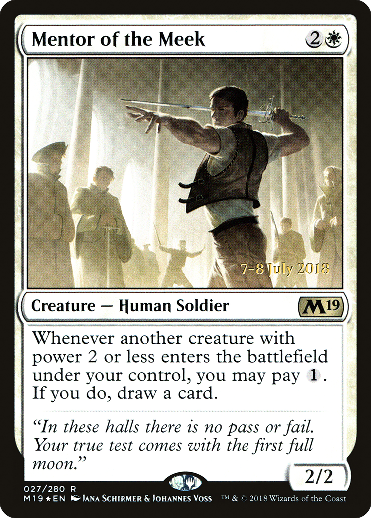{R} Mentor of the Meek [Core Set 2019 Prerelease Promos][PR M19 027] - Misty Mountain Games