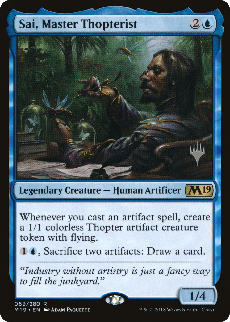 {R} Sai, Master Thopterist (Promo Pack) [Core Set 2019 Promos][PP M19 069]