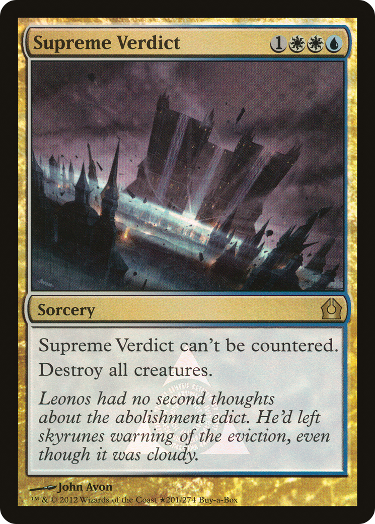 {R} Supreme Verdict (Buy-A-Box) [Return to Ravnica Promos][PA RTR 201] - Misty Mountain Games