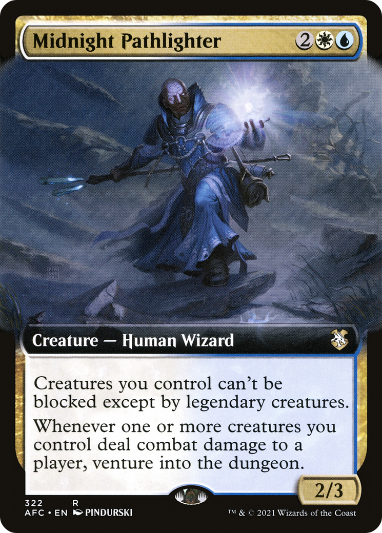 {R} Midnight Pathlighter (Extended Art) [Dungeons & Dragons: Adventures in the Forgotten Realms Commander][AFC 322]