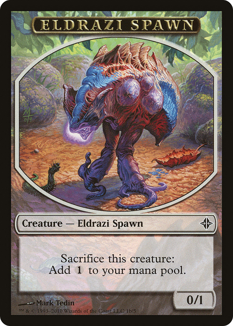 {T} Eldrazi Spawn Token (1b/5) [Rise of the Eldrazi Tokens][TROE 1B] - Misty Mountain Games