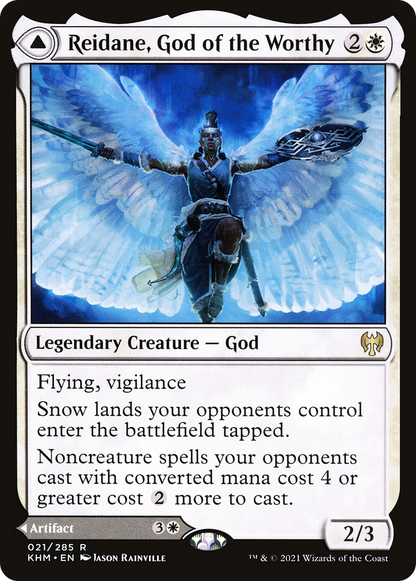 {R} Reidane, God of the Worthy // Valkmira, Protector's Shield [Kaldheim][KHM 021]