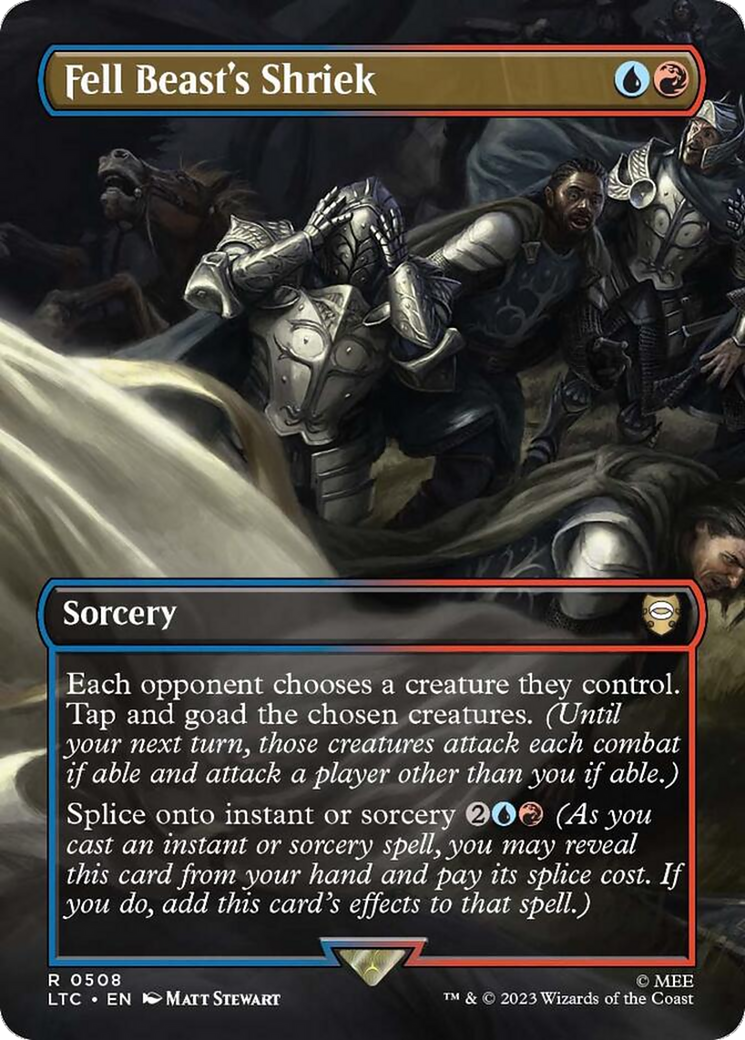 {R} Fell Beast's Shriek (Borderless) [The Lord of the Rings: Tales of Middle-Earth Commander][LTC 508]