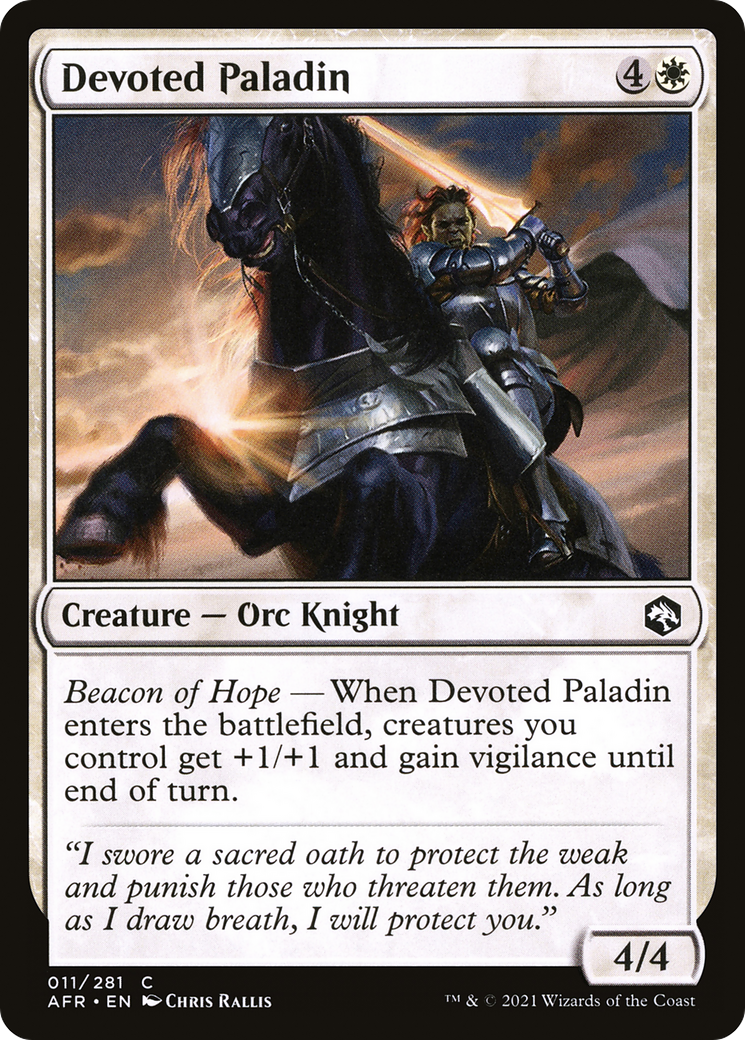 {C} Devoted Paladin [Dungeons & Dragons: Adventures in the Forgotten Realms][AFR 011]