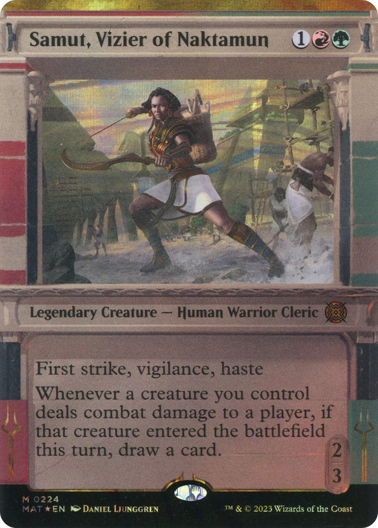 {R} Samut, Vizier of Naktamun (Showcase Halo Foil) [March of the Machine: The Aftermath][MAT 224]