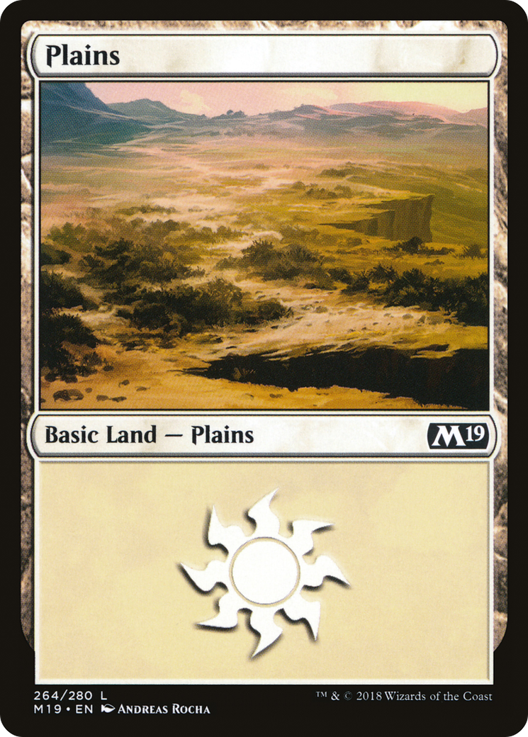 {B}[M19 264] Plains (264) [Core Set 2019]