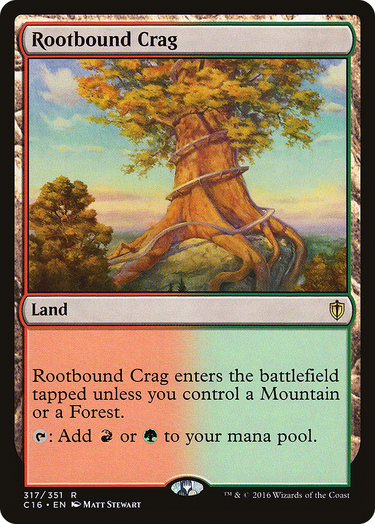 {R} Rootbound Crag [Commander 2016][C16 317]