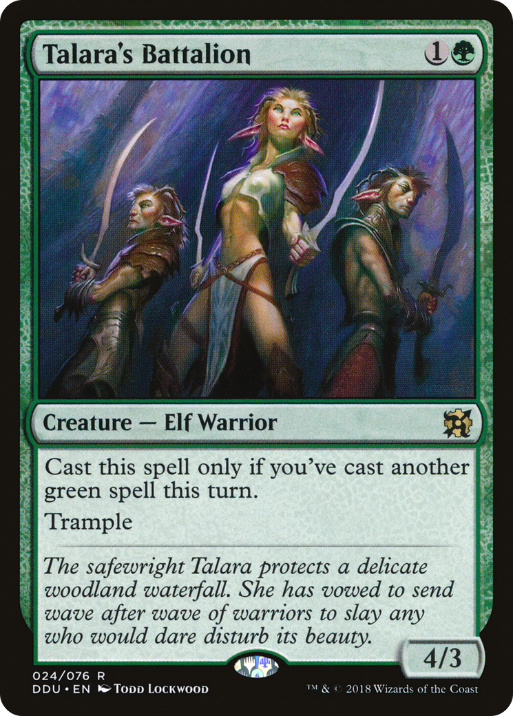 {R} Talara's Battalion [Duel Decks: Elves vs. Inventors][DDU 024]