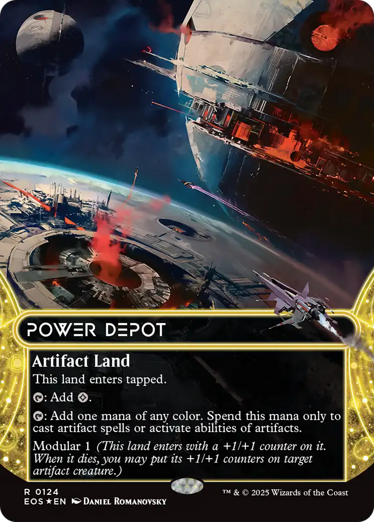 {R} Power Depot (0124) (Borderless) (Galaxy Foil) [Edge of Eternities: Stellar Sights][EOS 124]