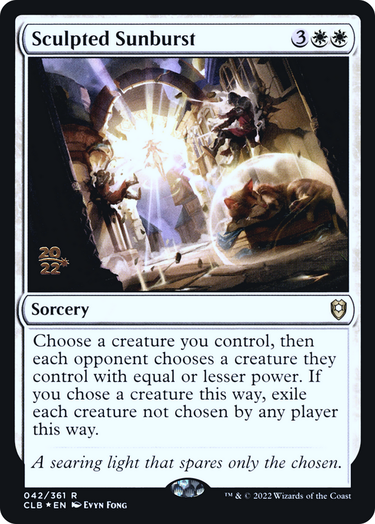 {R} Sculpted Sunburst [Commander Legends: Battle for Baldur's Gate Prerelease Promos][PR CLB 042]