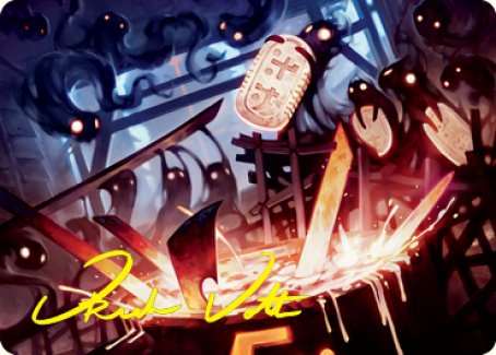 {A} Smoke Spirits' Aid Art Card (Gold-Stamped Signature) [Kamigawa: Neon Dynasty Art Series][GS ANEO 041]