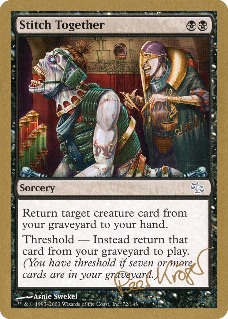 {C} Stitch Together (Peer Kroger) [World Championship Decks 2003][GB WC03 PK72]