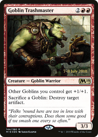 {R} Goblin Trashmaster [Core Set 2019 Prerelease Promos][PR M19 144]