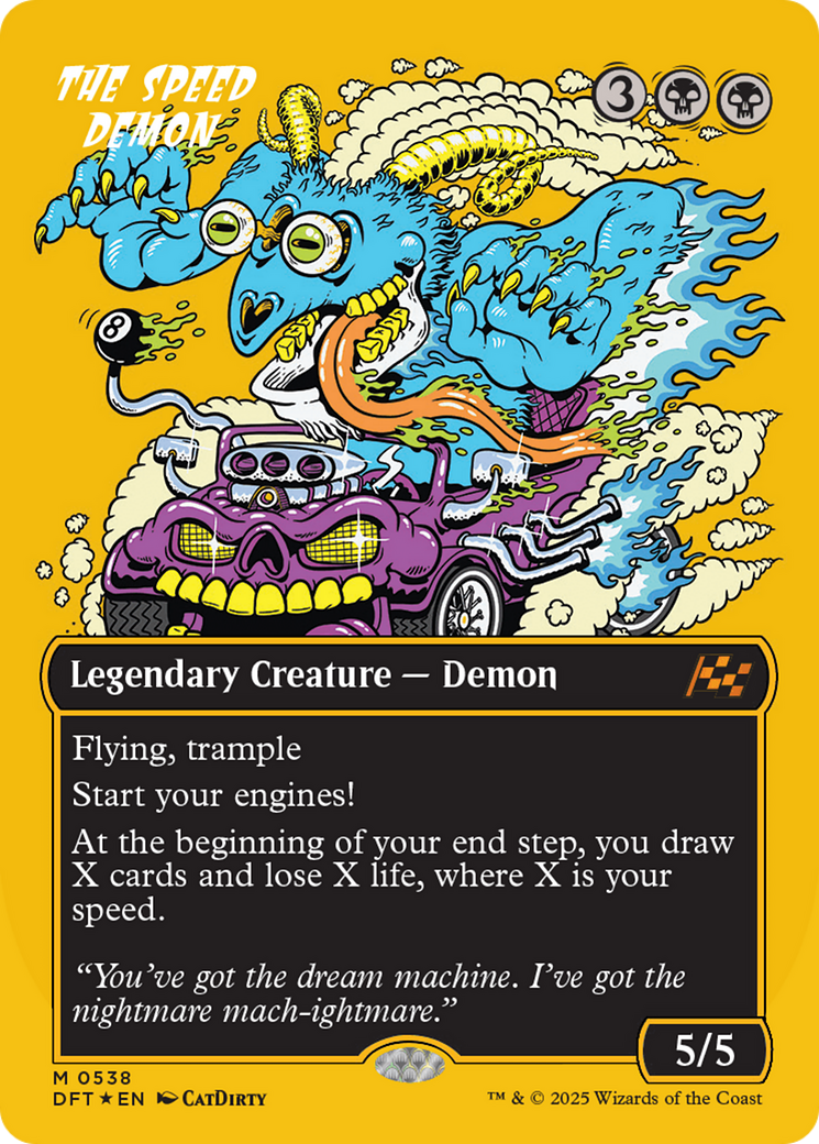 {@R} The Speed Demon (Borderless) (First-Place Foil) [Aetherdrift][DFT 538]