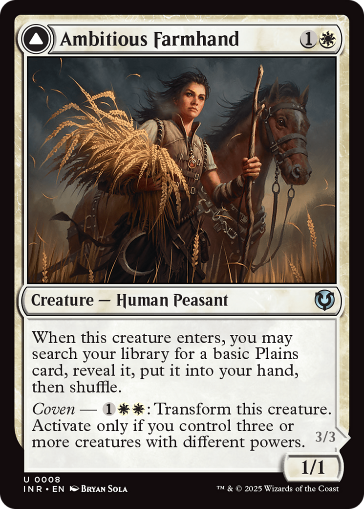 {C} Ambitious Farmhand // Seasoned Cathar [Innistrad Remastered][INR 008]