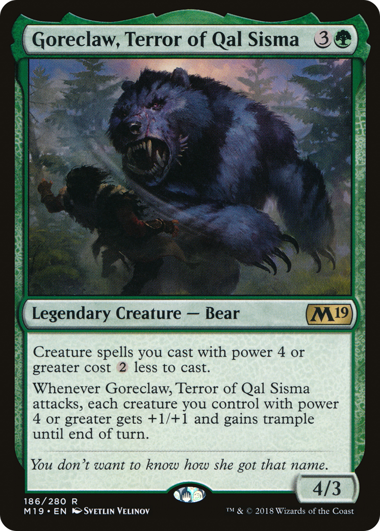 {R} Goreclaw, Terror of Qal Sisma [Core Set 2019][M19 186] - Misty Mountain Games