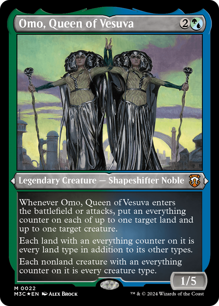 {R} Omo, Queen of Vesuva (Foil Etched) [Modern Horizons 3 Commander][M3C 022]
