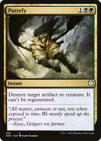 {C} Putrefy [Kaldheim Commander][KHC 091]