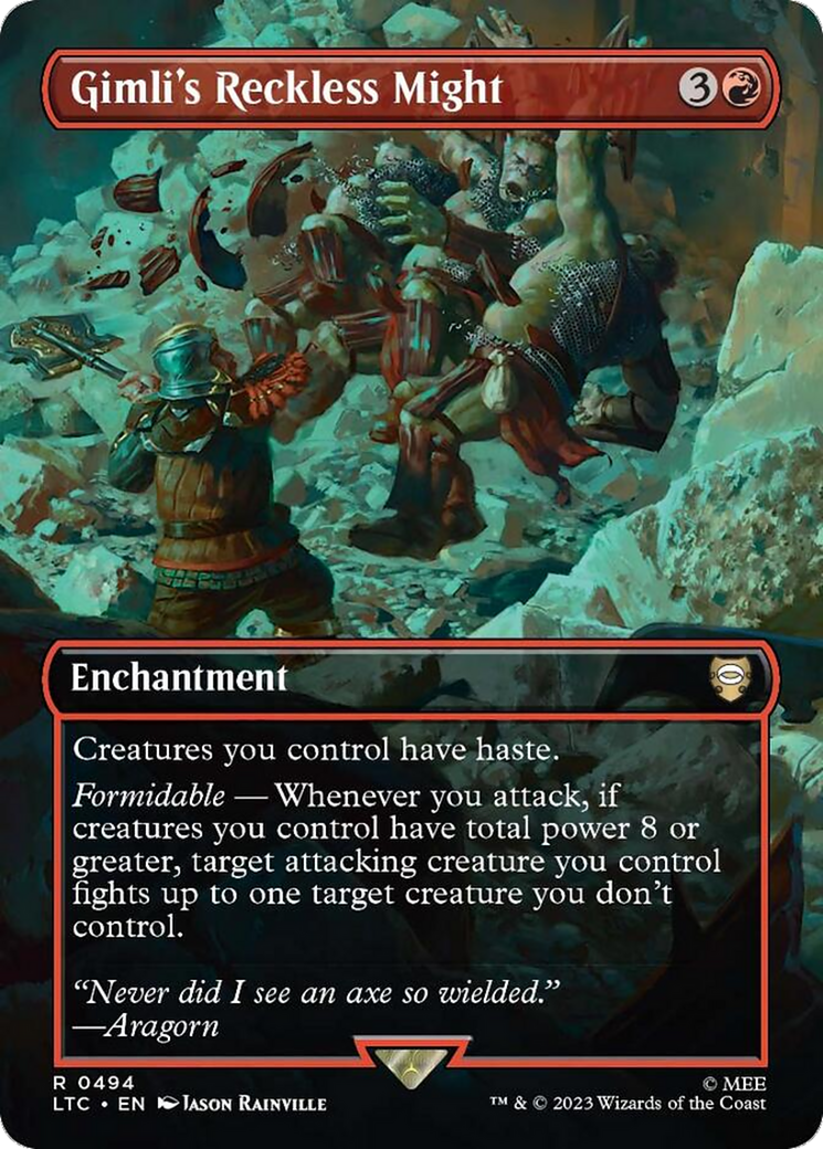 {R} Gimli's Reckless Might (Borderless) [The Lord of the Rings: Tales of Middle-Earth Commander][LTC 494]