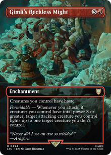 {R} Gimli's Reckless Might (Borderless) [The Lord of the Rings: Tales of Middle-Earth Commander][LTC 494]