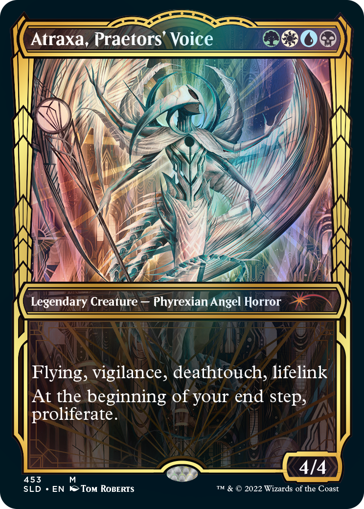 {R} Atraxa, Praetors' Voice (Showcase Gilded Foil) [Secret Lair Drop Series][SLD 453]