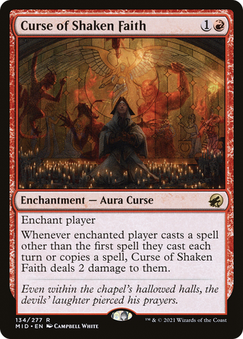 {R} Curse of Shaken Faith [Innistrad: Midnight Hunt][MID 134]