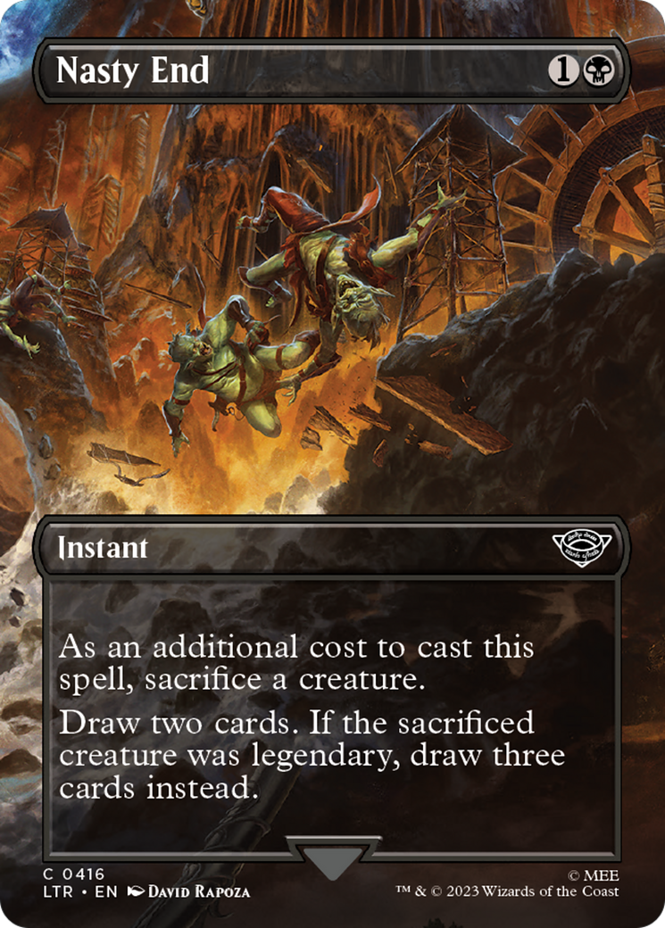 {C} Nasty End (Borderless Alternate Art) [The Lord of the Rings: Tales of Middle-Earth][LTR 416]